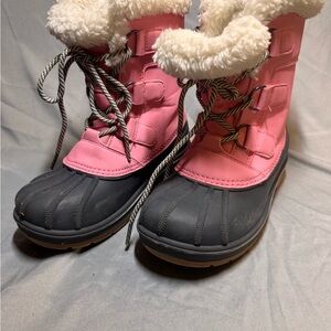 Cat & Jack Girls Kit Winter Boots  Pink sz1 2-10